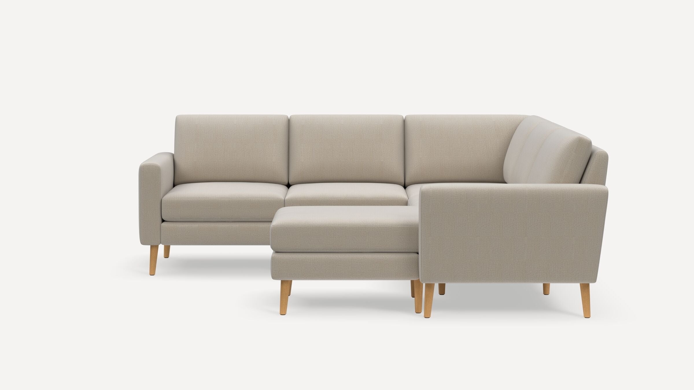 Nomad 5-Seat Corner Sectional with Chaise - Georgia Clay - Performance Chenille / Oak - Wood / Block - Image 0