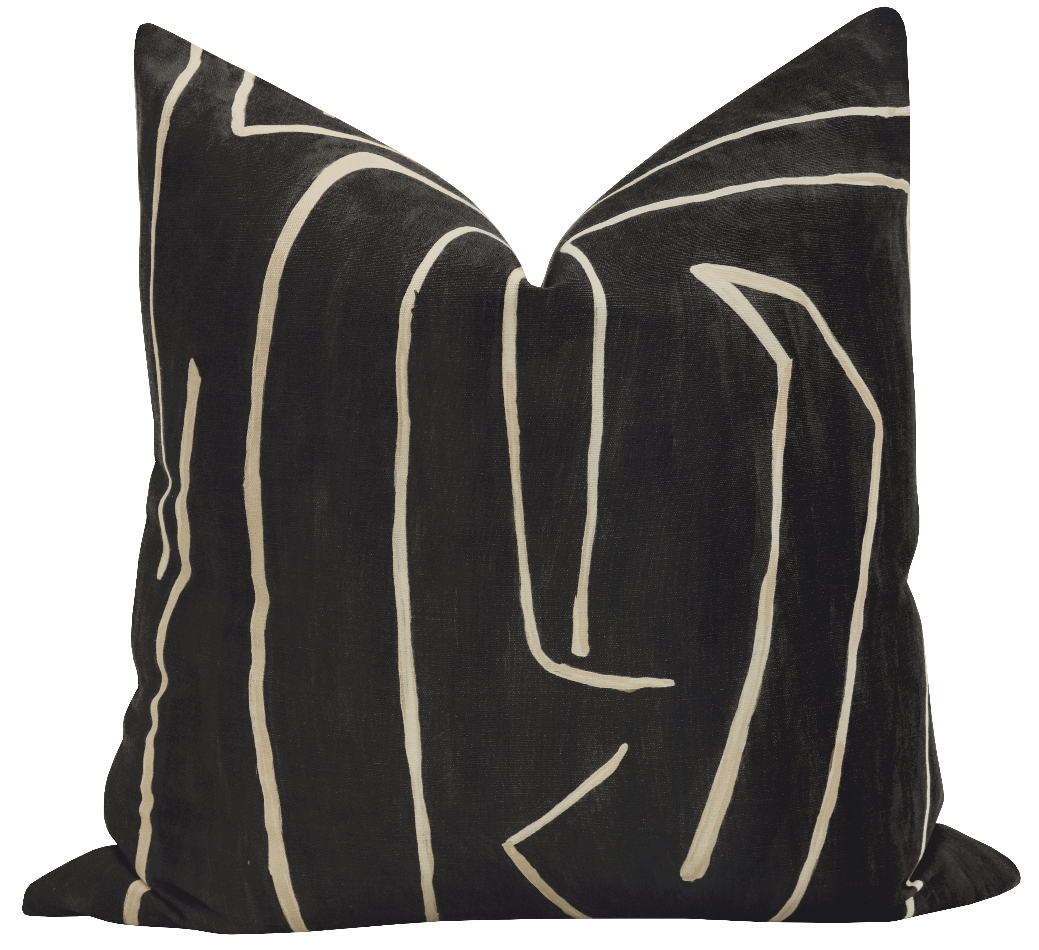 GRAFFITO // ONYX + BEIGE - 14" X 36" - Image 0