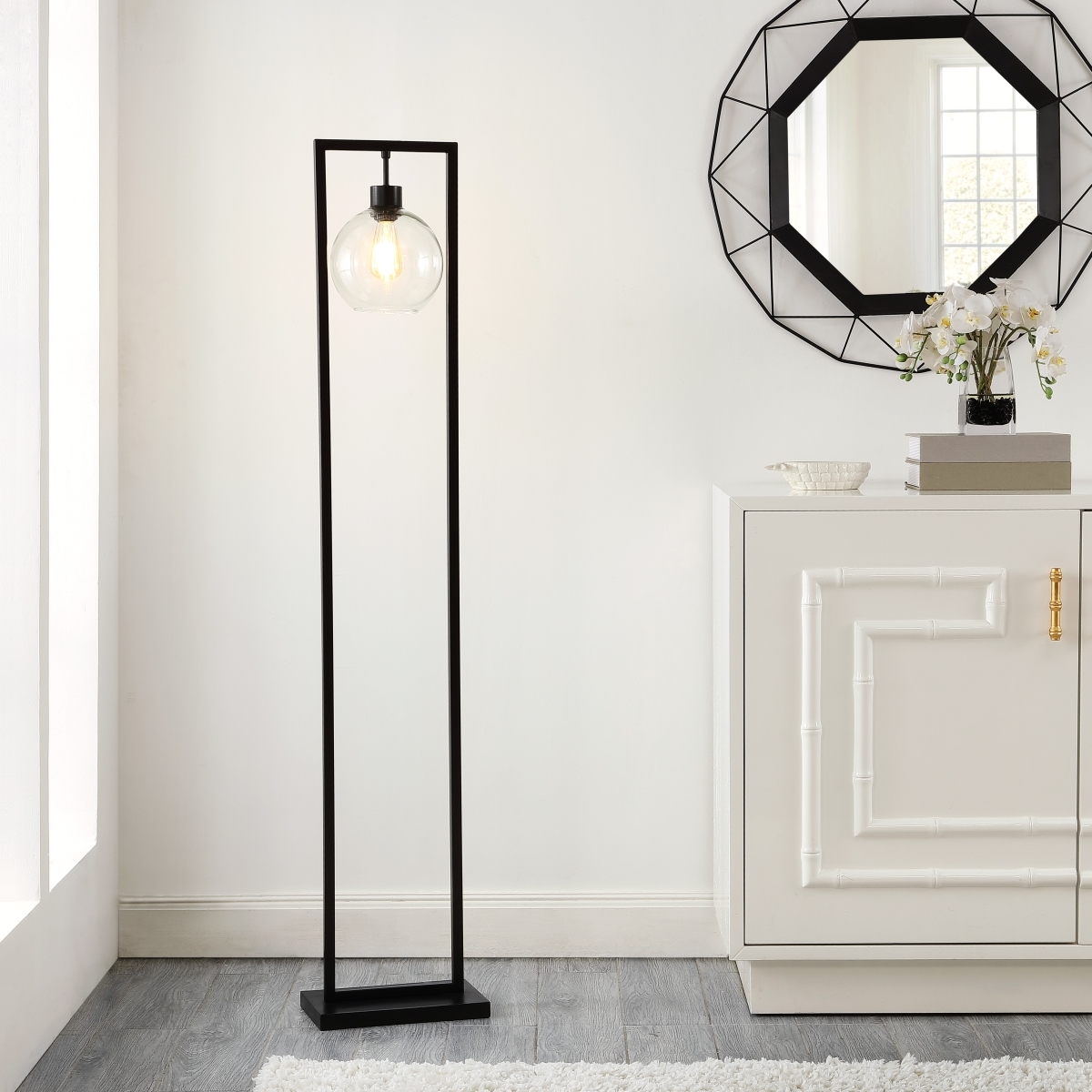 Jalisa 60" Floor Lamp - Black - Safavieh - Image 3