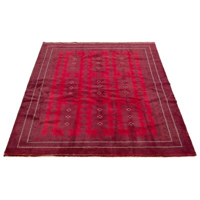 One-of-a-Kind Ceit Hand-Knotted New Age 6'7" x 9'2" Wool Area Rug in Red/Navy - Image 0