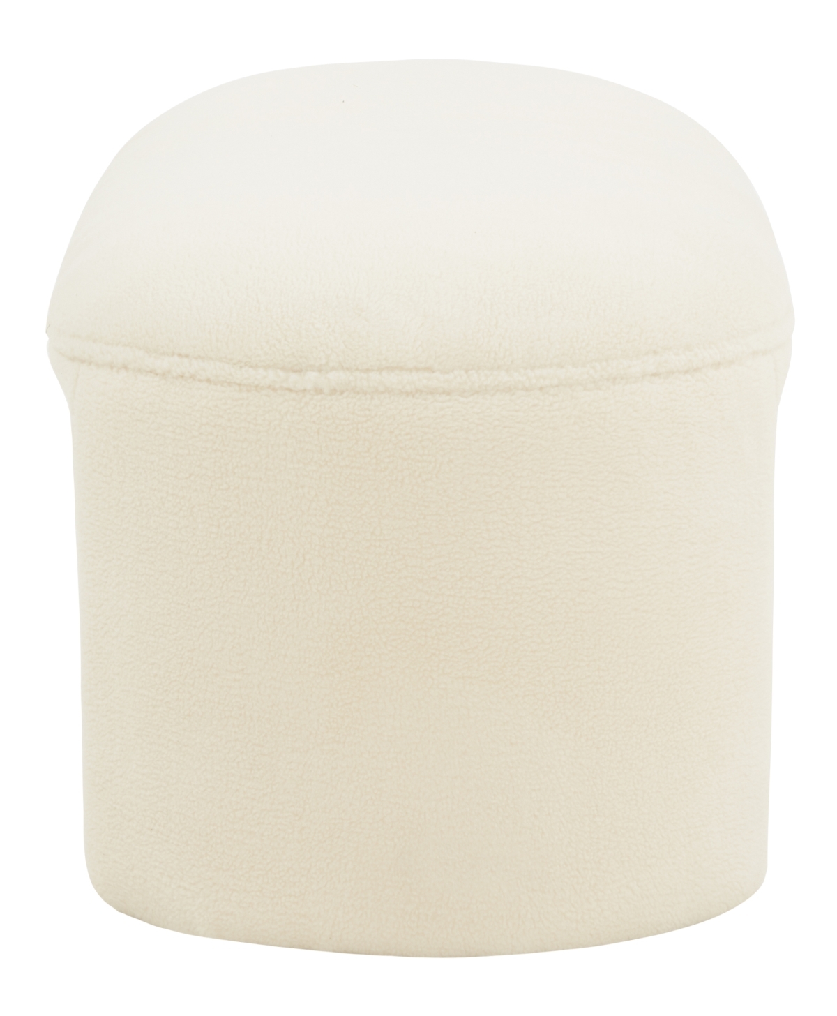 Vivie Faux Shearling Bench - Ivory - Image 4