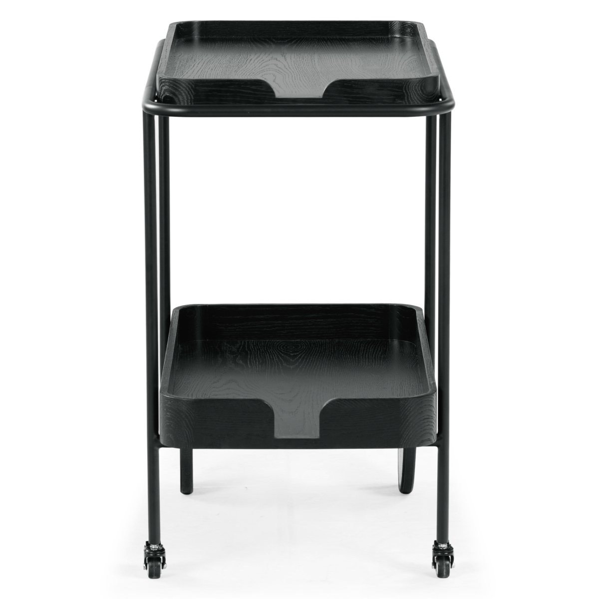 Malek Wood 2 Shelf Bar Cart - Black - Image 7