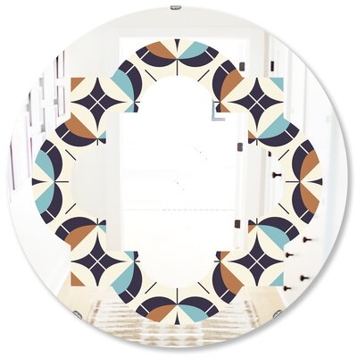 Geometric Design V Quatrefoil Modern & Contemporary Frameless Wall Mirror - Image 0