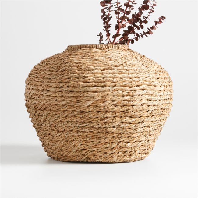 Small Handwoven Seagrass Vase 13" - Image 0