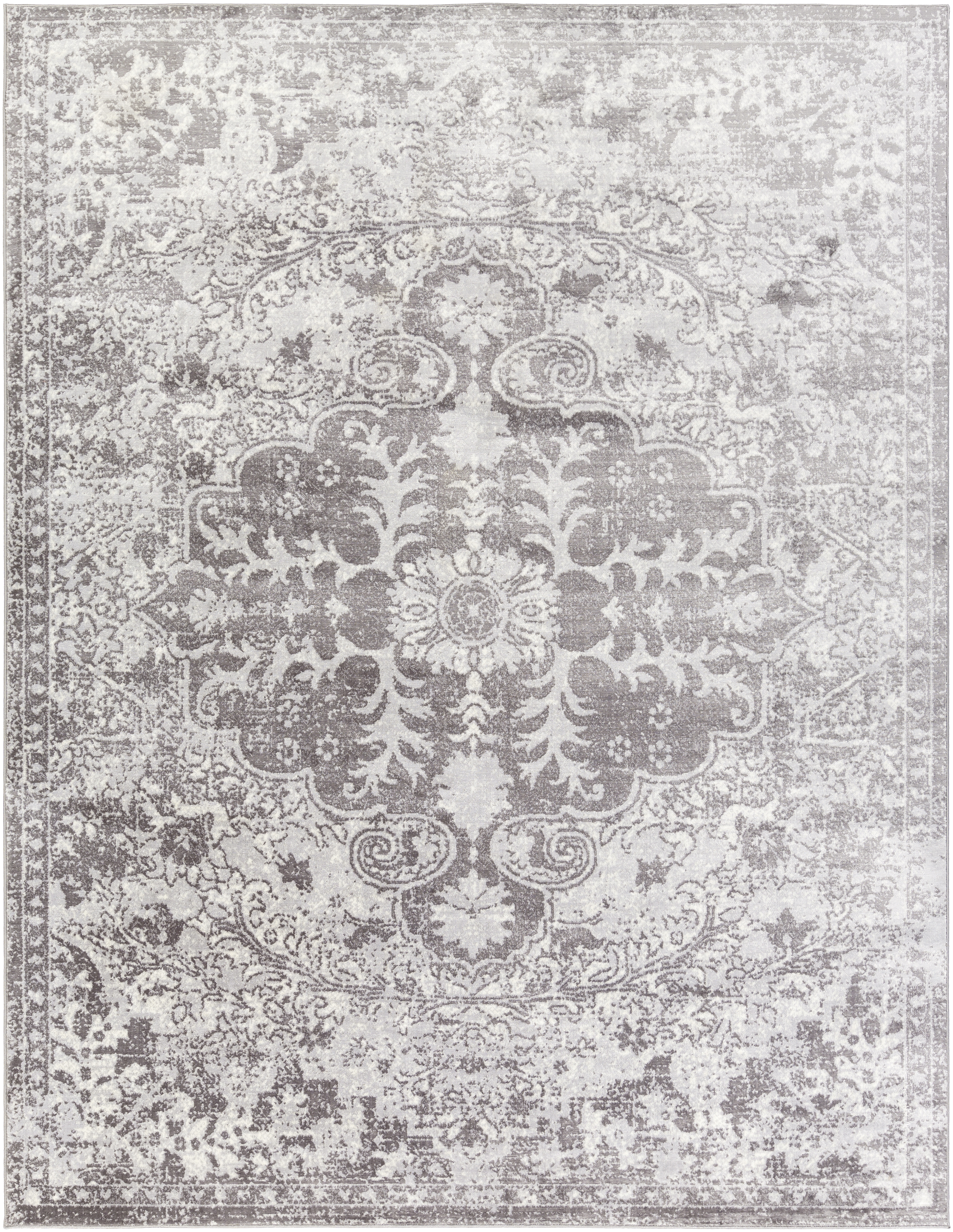 Wanderlust Gray Indoor 8'10" x 12'4" Machine Woven Rug - Image 0