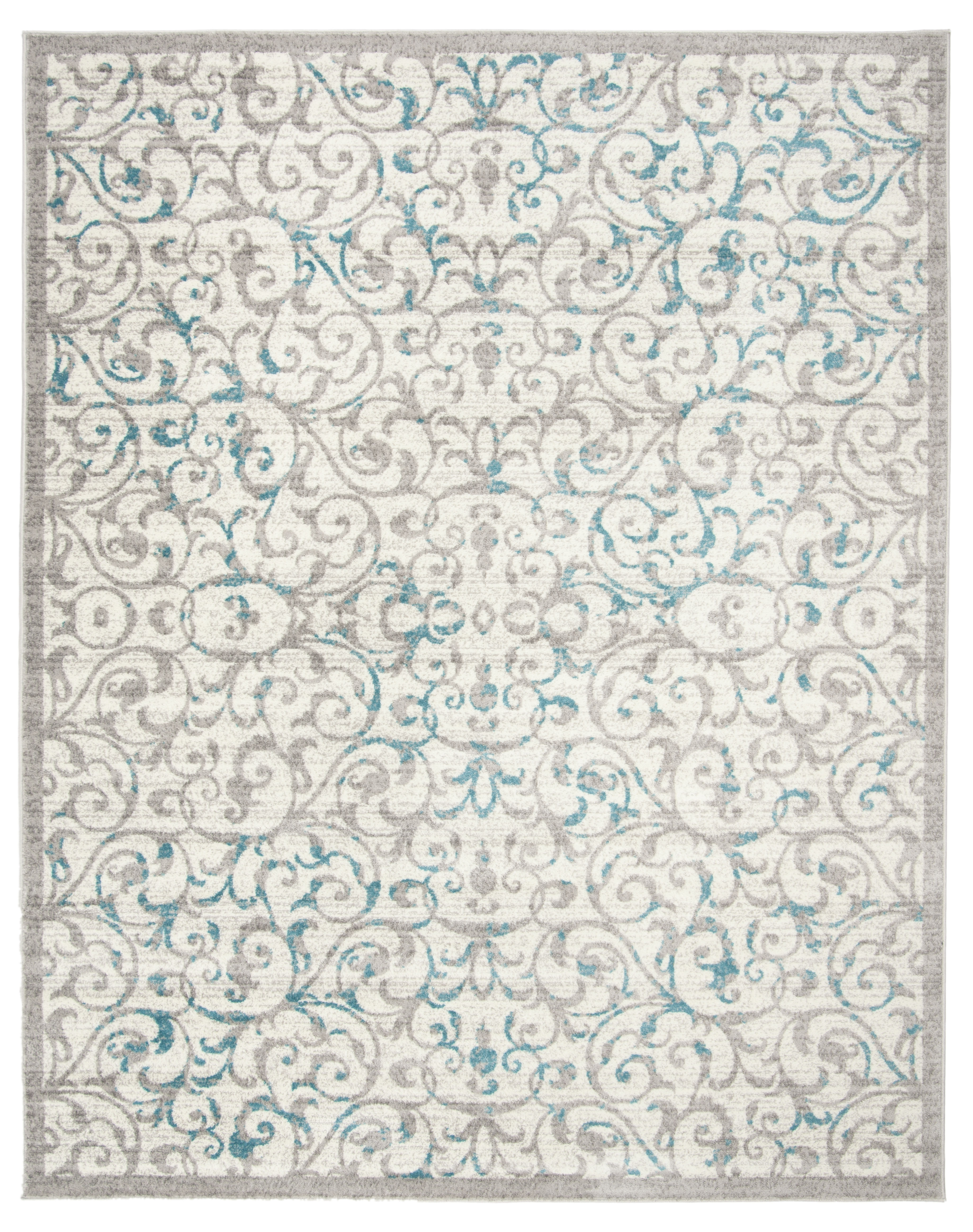 Arlo Home Woven Area Rug, SKY198D, Ivory/Blue,  8' X 10' - Image 0