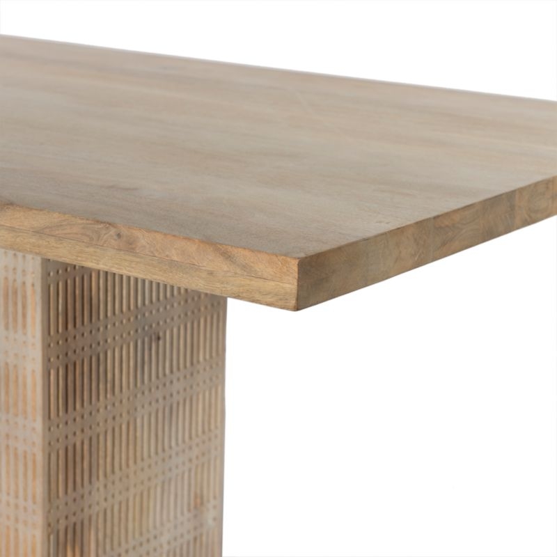 Ivan 84" Light Wash Wood Dining Table - Image 3