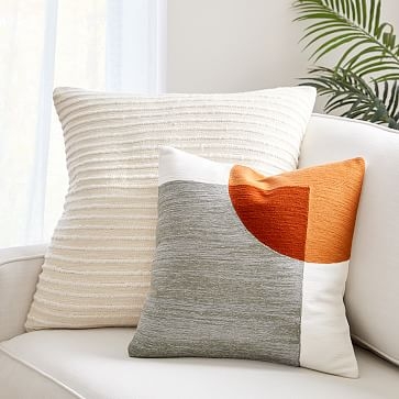 Soft Corded Pillow Cover with Down Alternative Insert, Natural Canvas, 20"x20" - Image 5