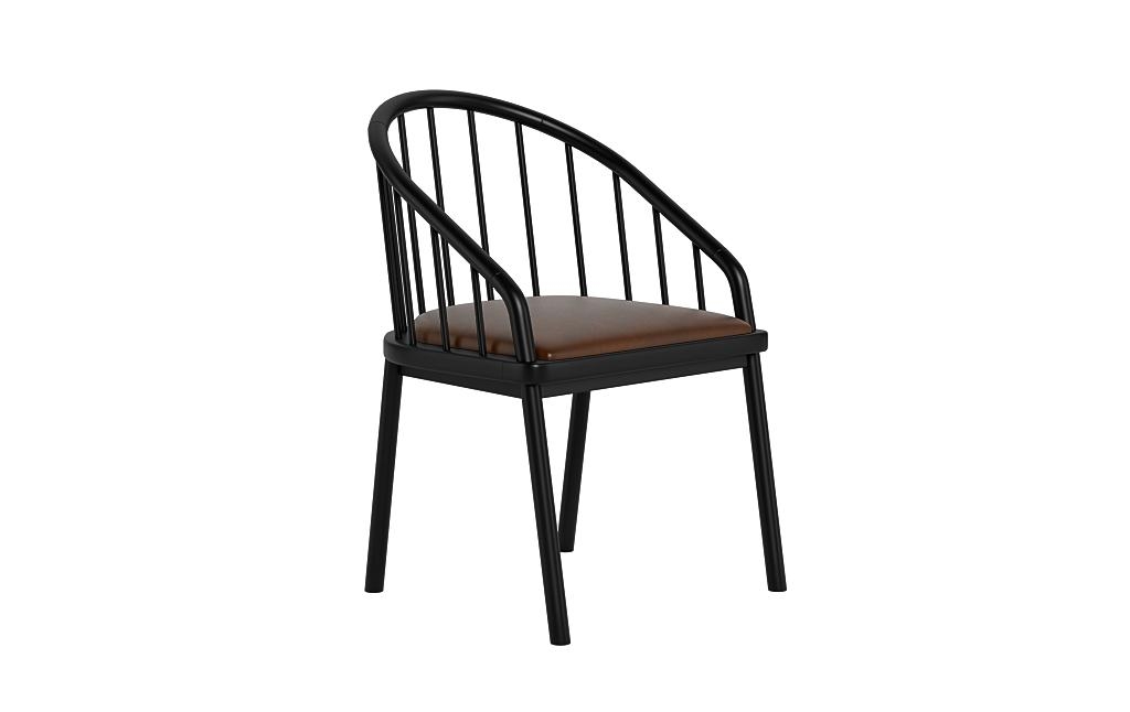 Alten Leather Wood Framed Upholstered Seat Chair - Image 1