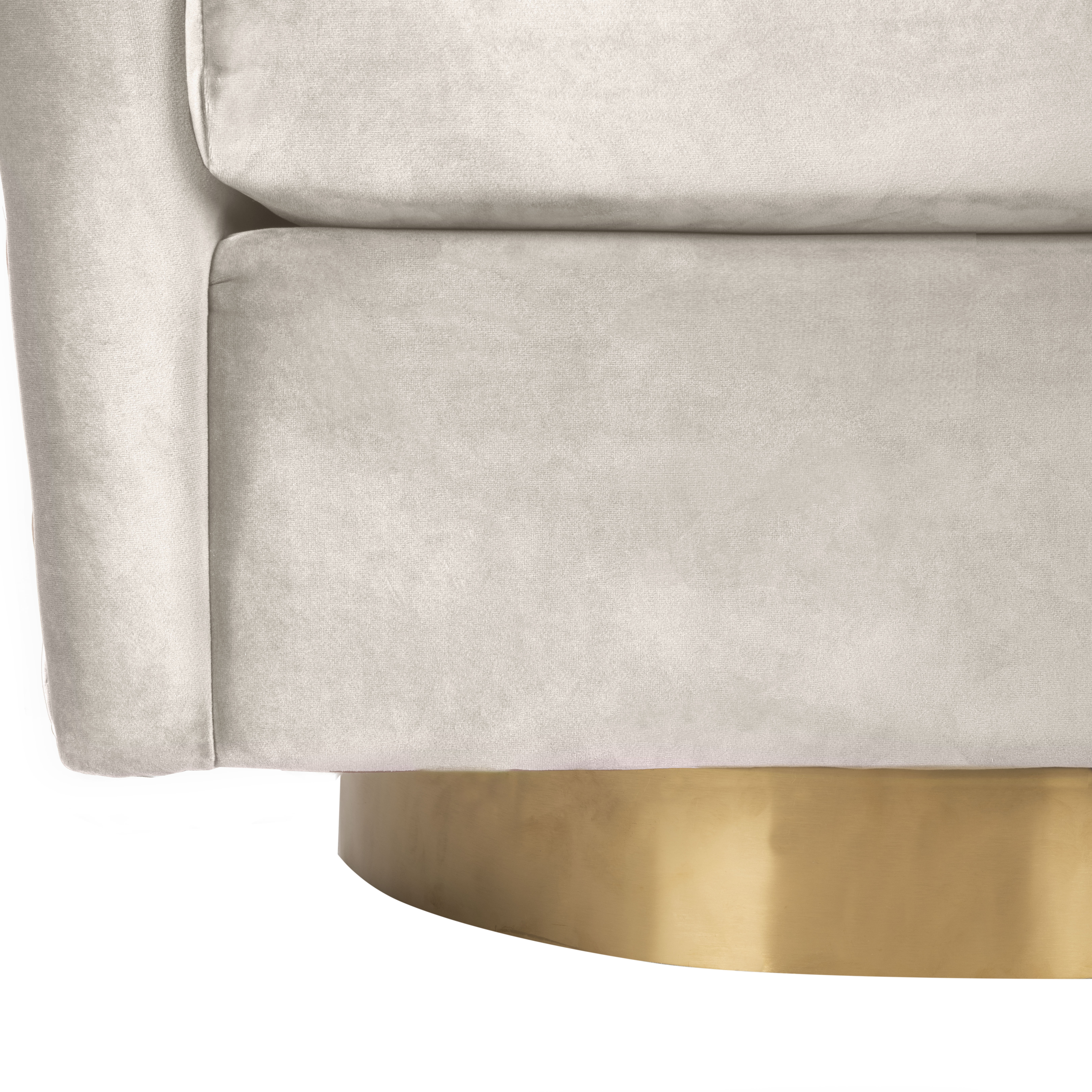 Clara Quilted Swivel Tub Chair - Pale Taupe - Safavieh - Image 7