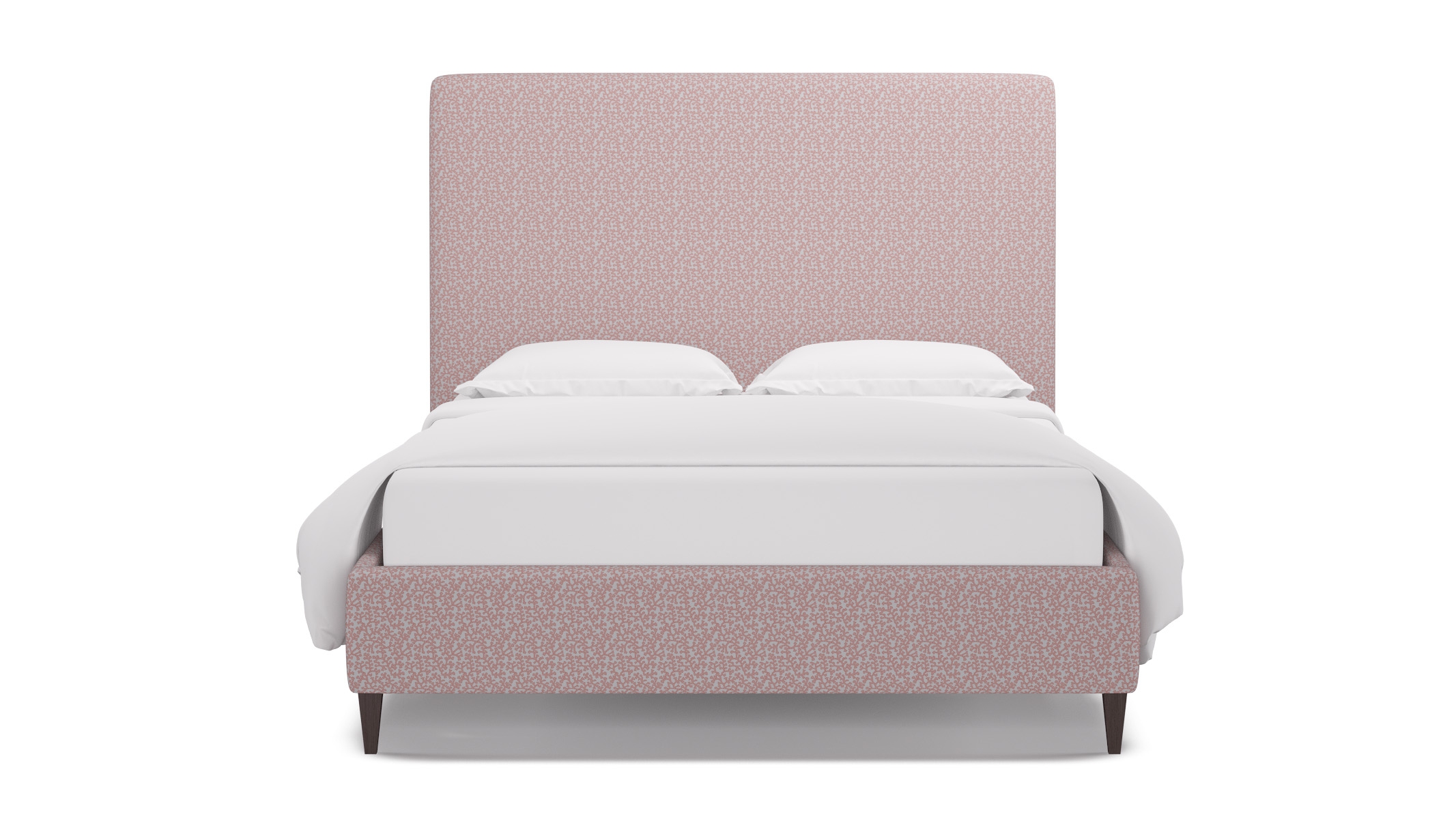 Classic Bed, Flamingo Hele Bay, Espresso Square Tapered Leg, Queen - Image 0