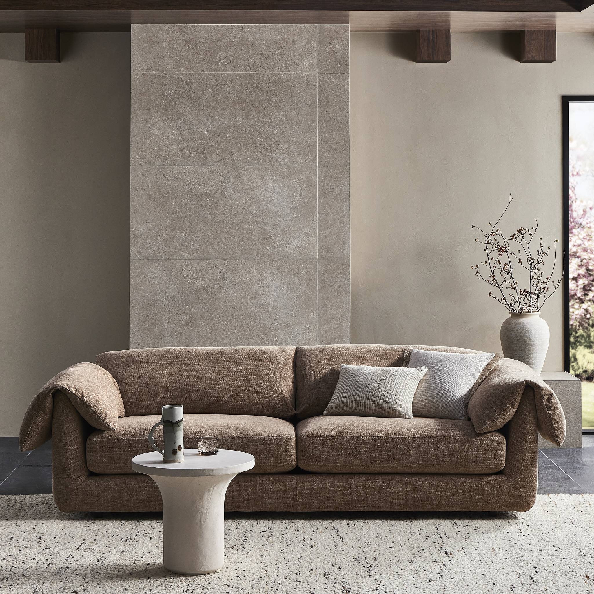 Marcel Sofa-102" - Laken Taupe - Image 3