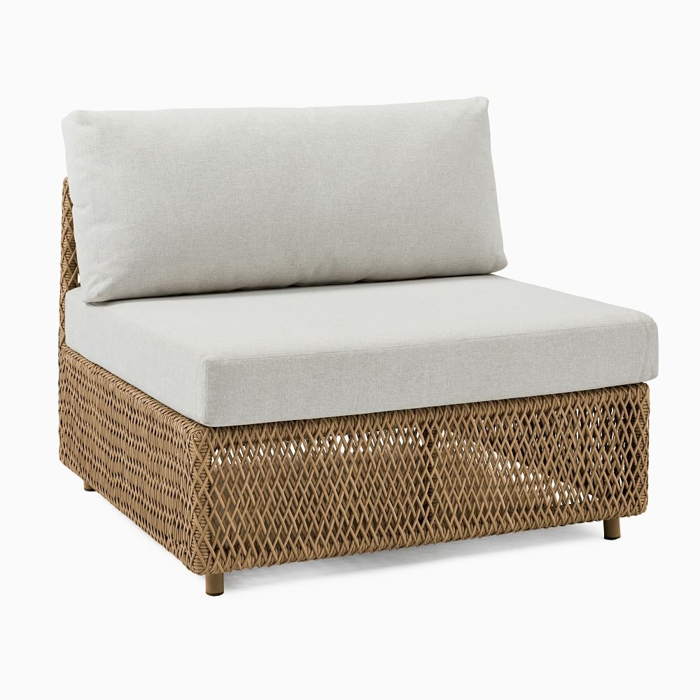 Coastal Sectional, Armless Single, All Weather Wicker, Natural - Image 0
