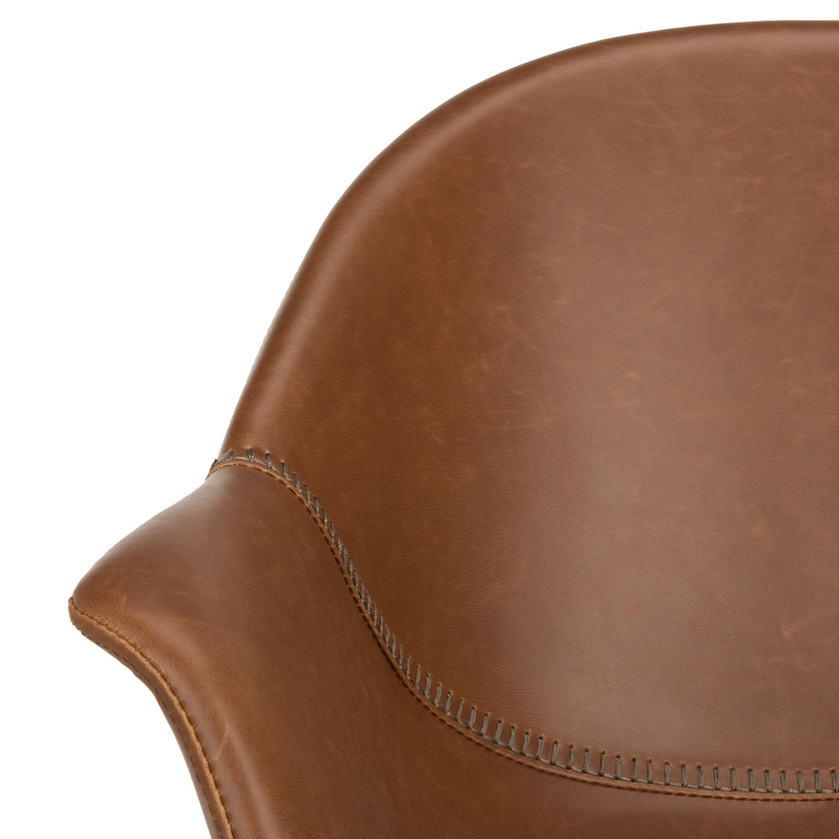 Ember Faux Leather Office Chair, Light Brown - Image 5