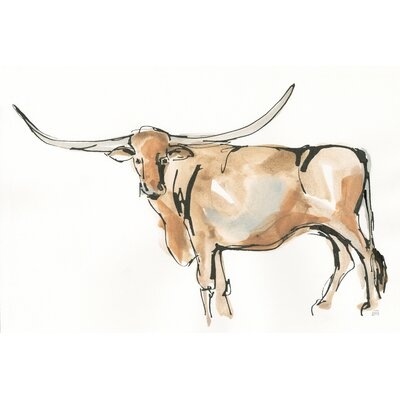 Longhorn II by Chris Paschke - Wrapped Canvas Painting Print - Image 0