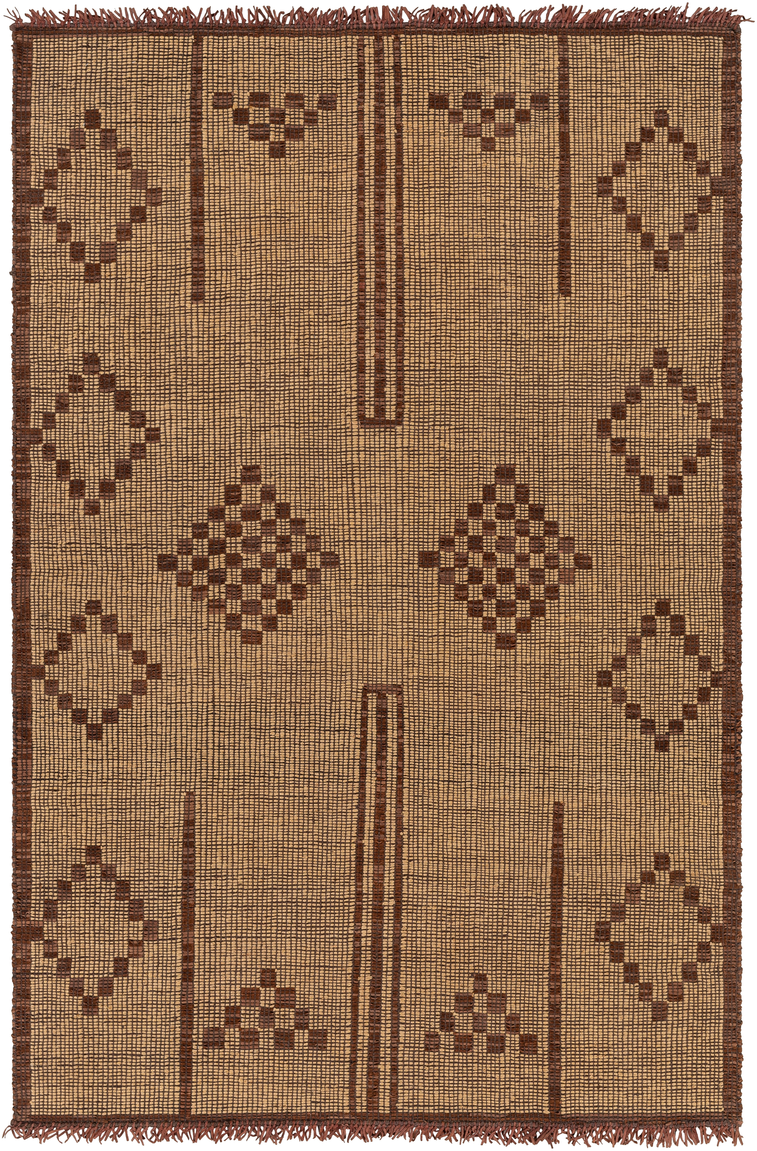 Touareg Brown Indoor 6' x 9' Handmade Rug - Image 0