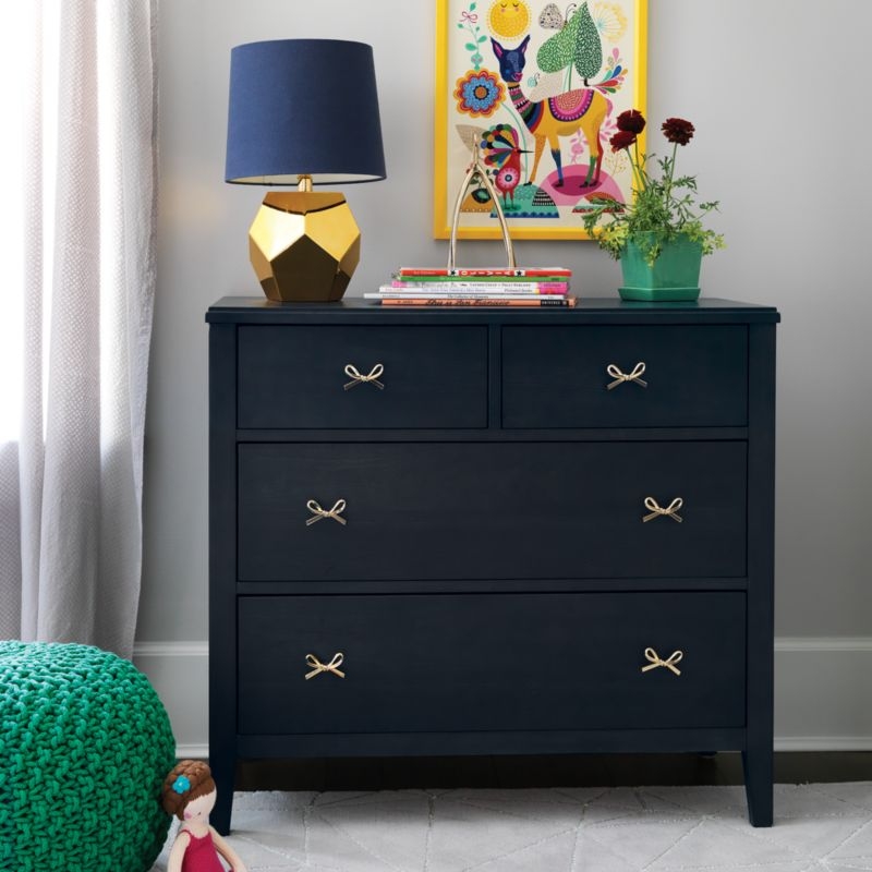 Gold Bow Knobs, Set of 6 - Image 1