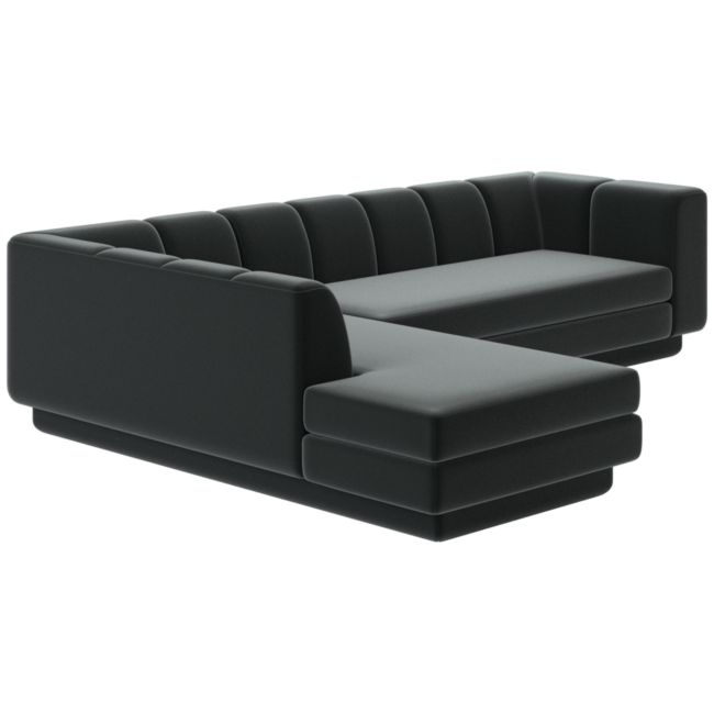 Yarrow 2-Piece L-Shaped Sectional Sofa with Left Arm Como Dark Grey - Image 0