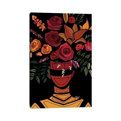 Sunset Flowers by Colored Afros Art - Wrapped Canvas Graphic Art - Image 0