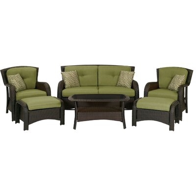Lidewij 6 Piece Rattan Sofa Seating Group with Cushions - Image 0