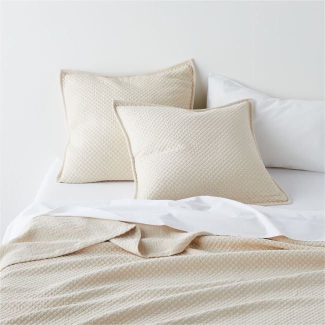 Organic Cotton Sand Beige King Coverlet - Image 0