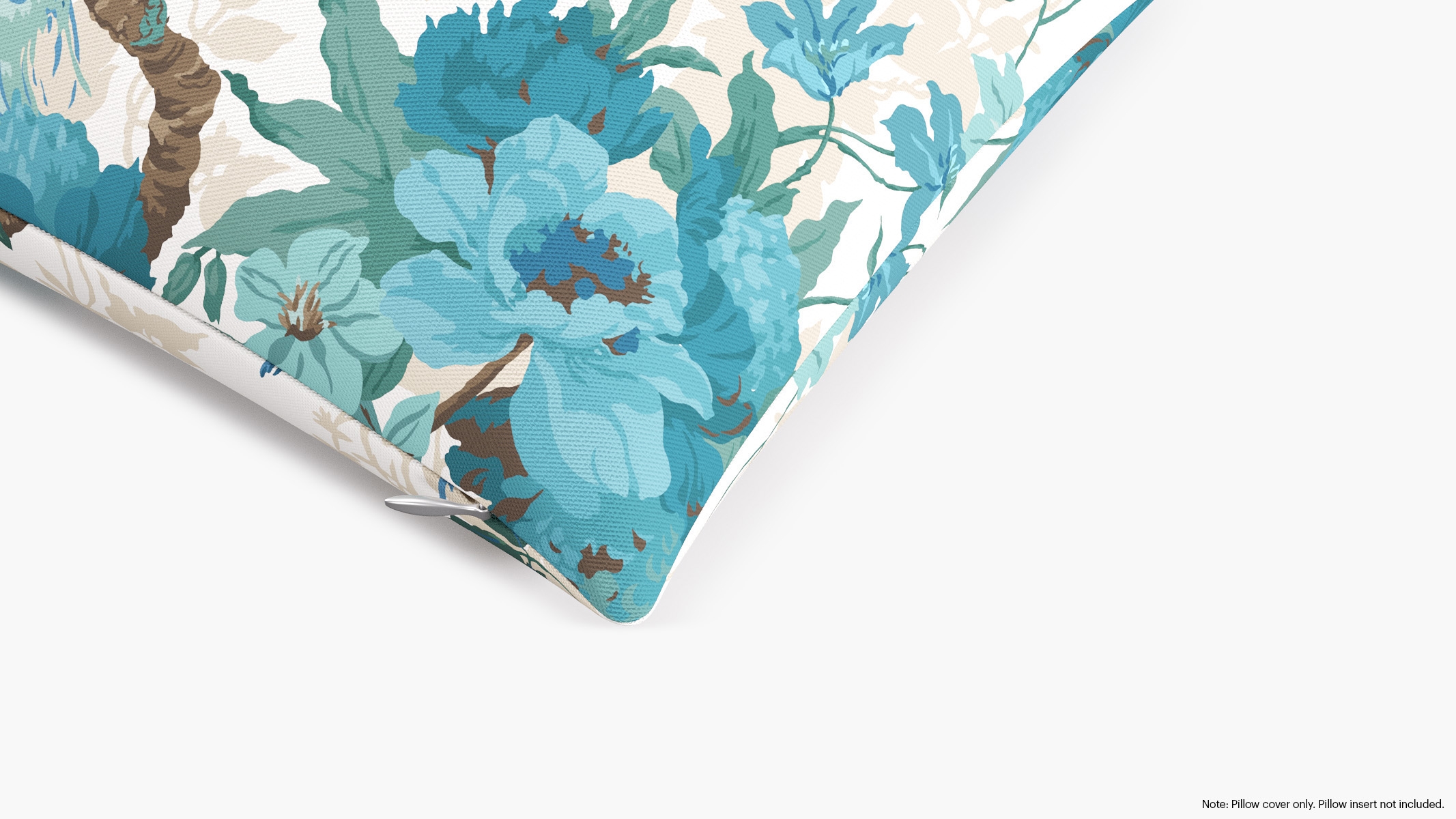 Throw Pillow Cover 14" x 20", Turquoise Peacock Park, 14" x 20" - Image 1