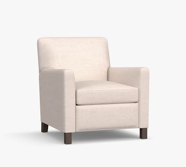 Howard Upholstered Recliner, Polyester Wrapped Cushions, Performance Heathered Basketweave Alabaster White - Image 1