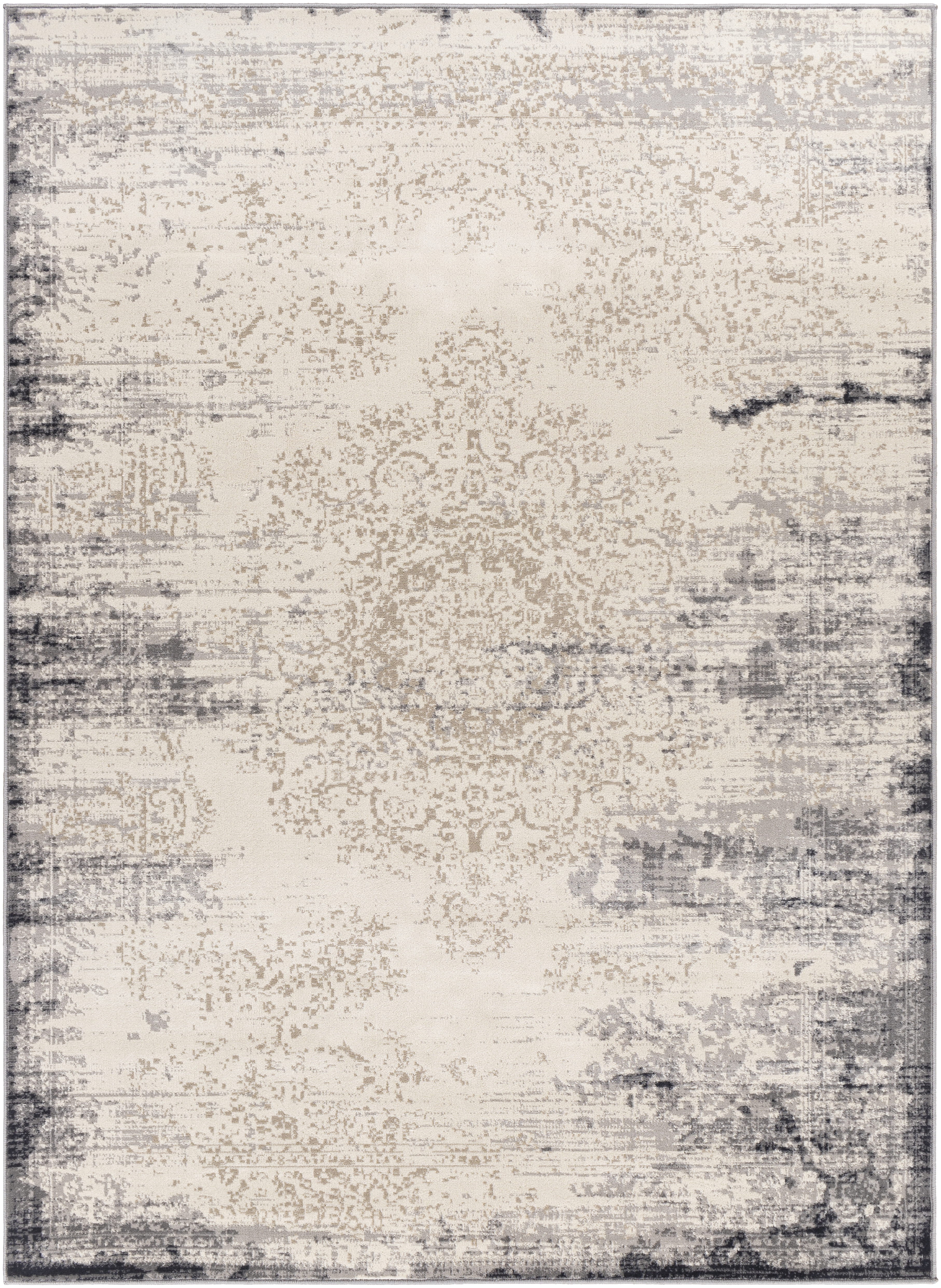Dublin White Indoor 2' x 2'11" Machine Woven Rug - Image 0
