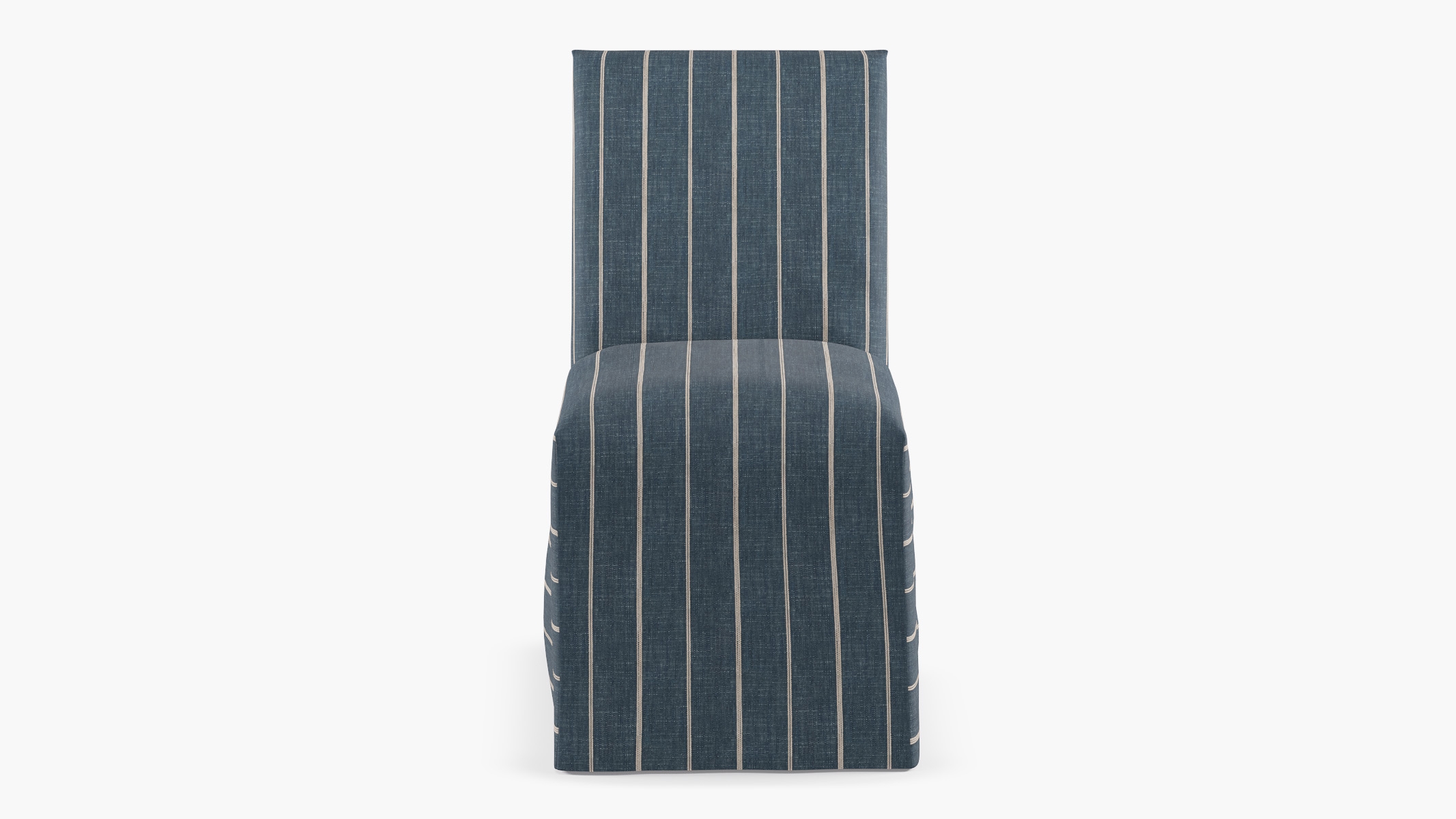 Slipcovered Dining Chair, Indigo Fritz - Image 0