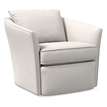 Duffield Swivel Chair, Performance Coastal Linen, Stone White - Image 0