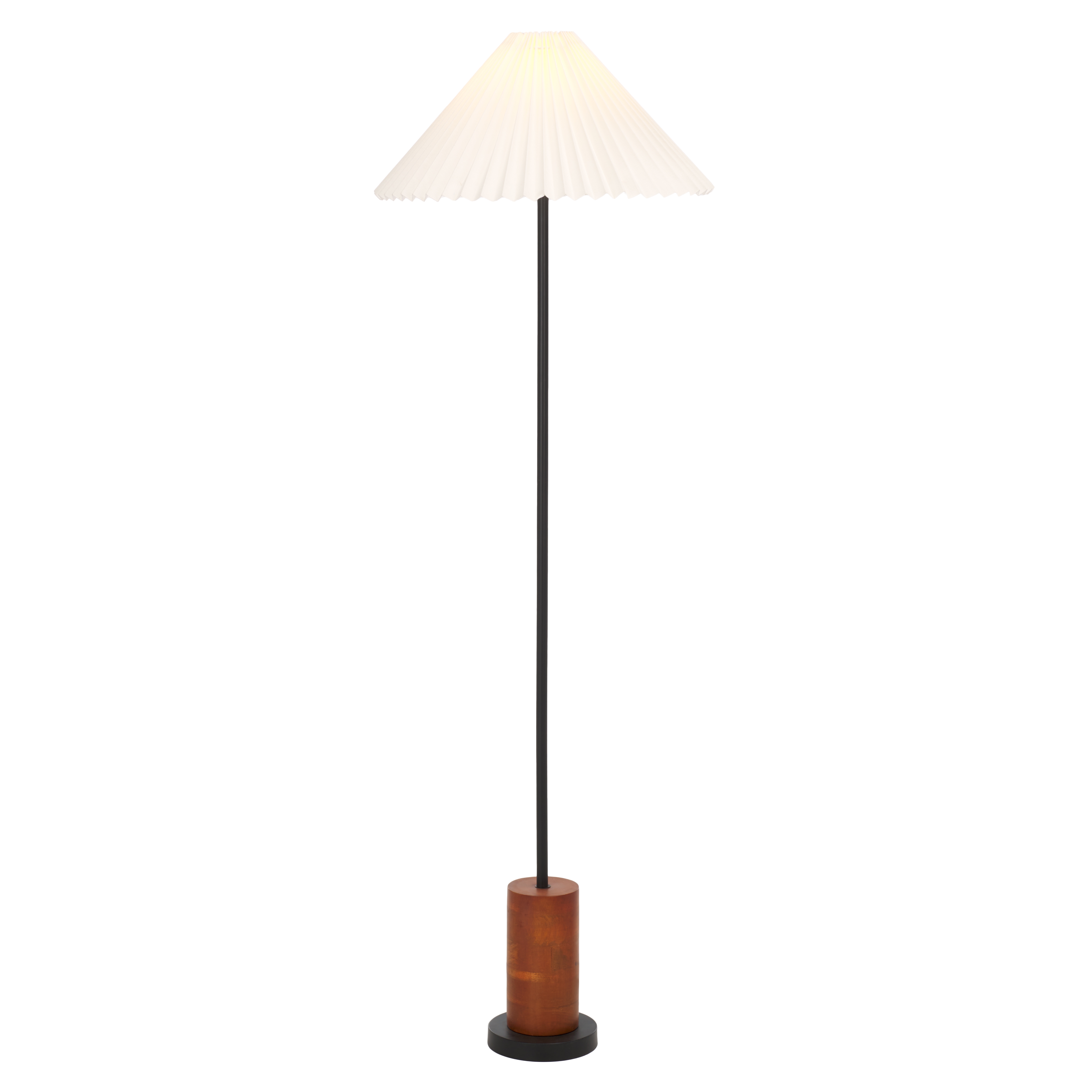 Willa 54" Floor Lamp - Walnut / Black - Safavieh - Image 2