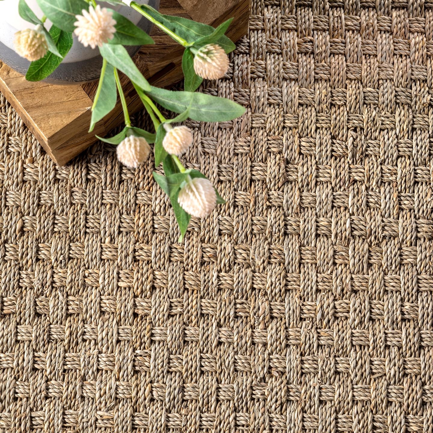  Hesse Checker Weave Seagrass Indoor/Outdoor Area Rug - Image 5