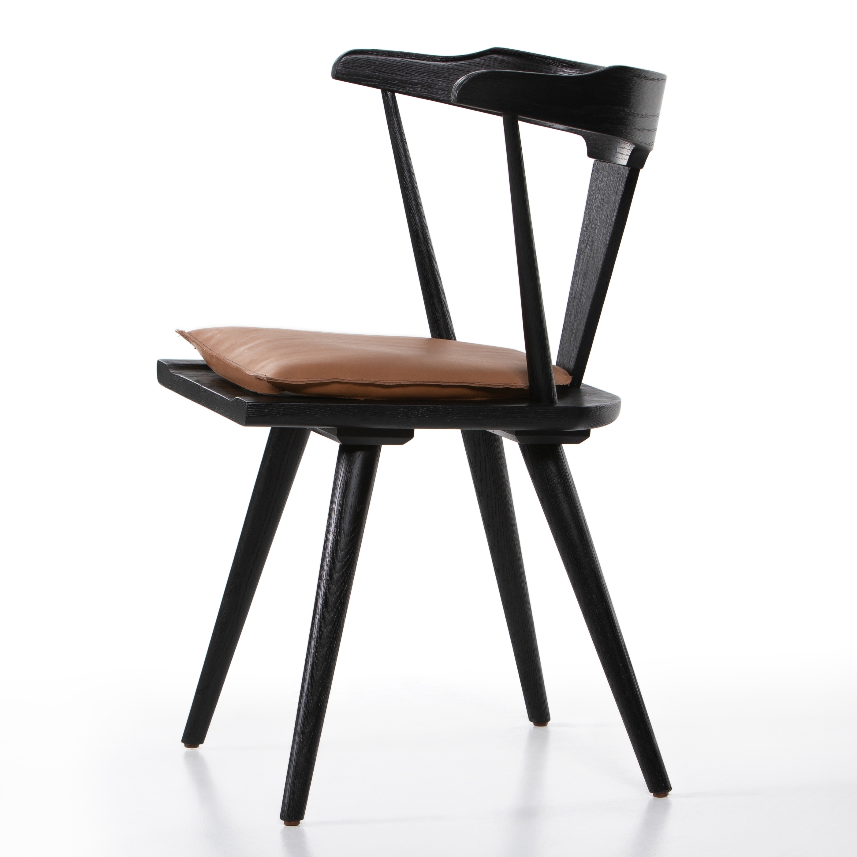 Ripley Dining Chair W Cushn-Blk-Whiskey - Image 2