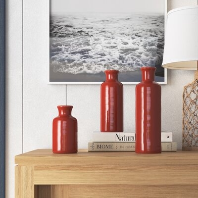 Keila 3 Piece Indoor / Outdoor Ceramic Table Vase Set - Image 0