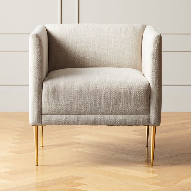 Marais Essence Sea Salt Chair with Brass Legs - Image 1