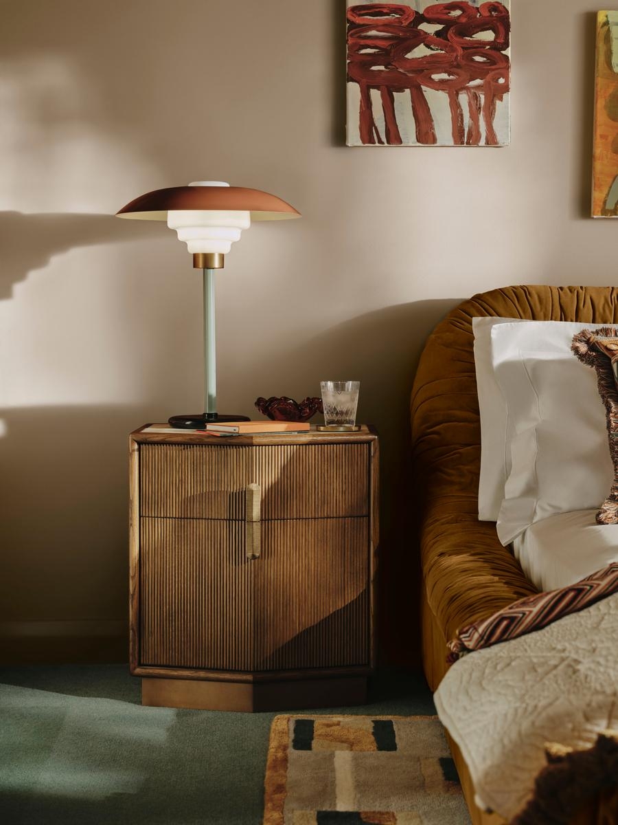 Silvio Bedside Table, Royal Diana Marble - Image 0