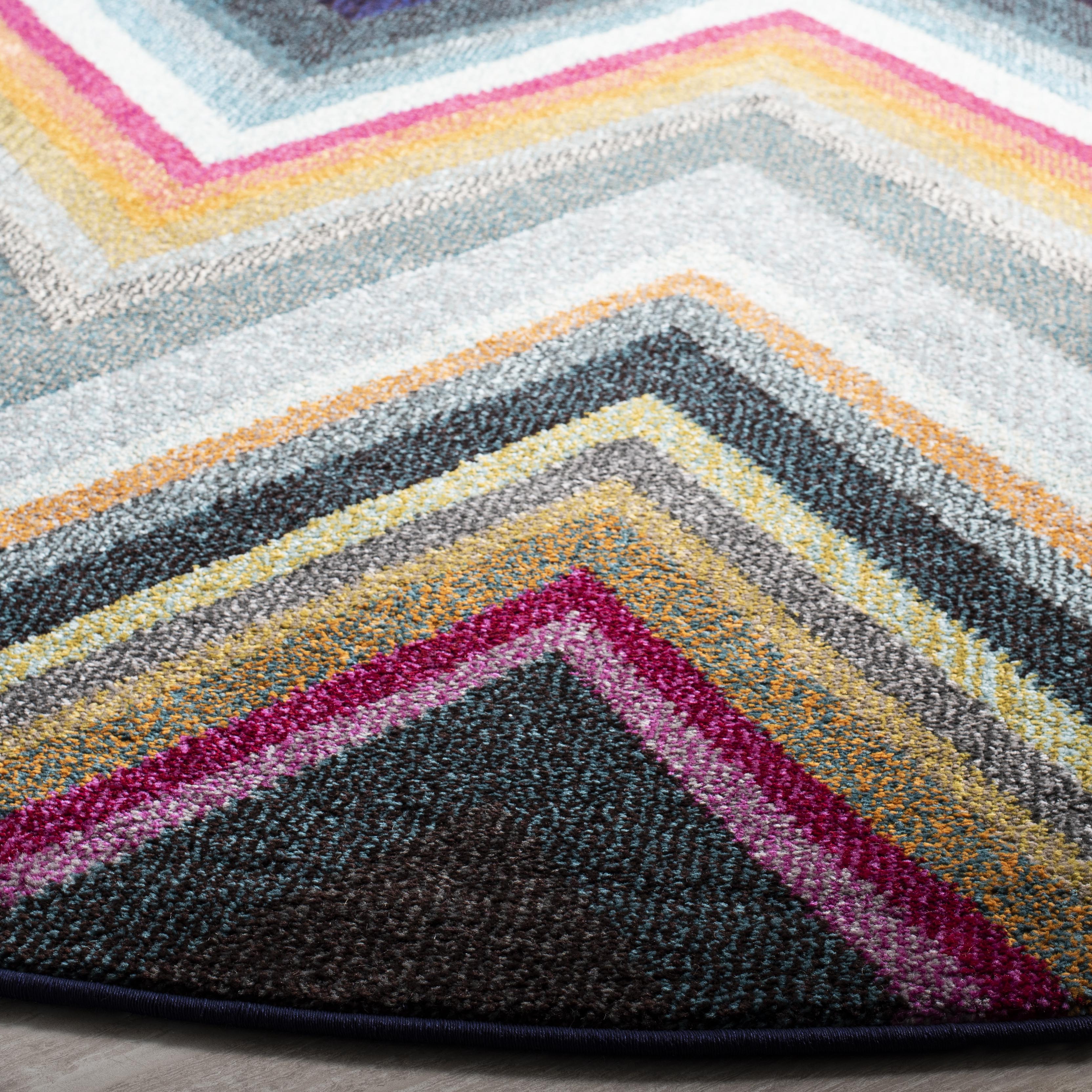 Arlo Home Woven Area Rug, MNC234F, Multi,  6' 7" X 6' 7" Round - Image 2