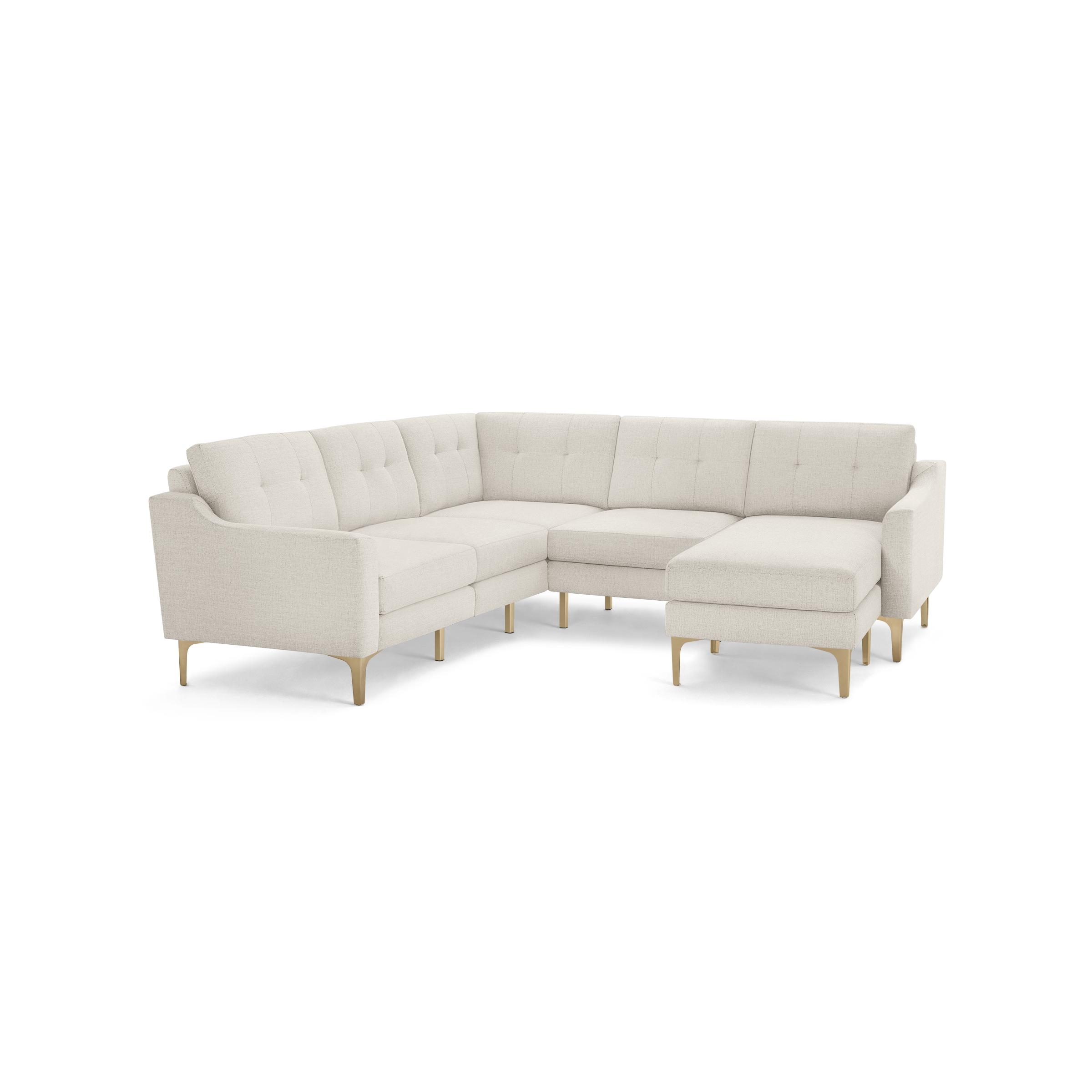 Nomad 5-Seat Corner Sectional with Chaise in Ivory - Image 0