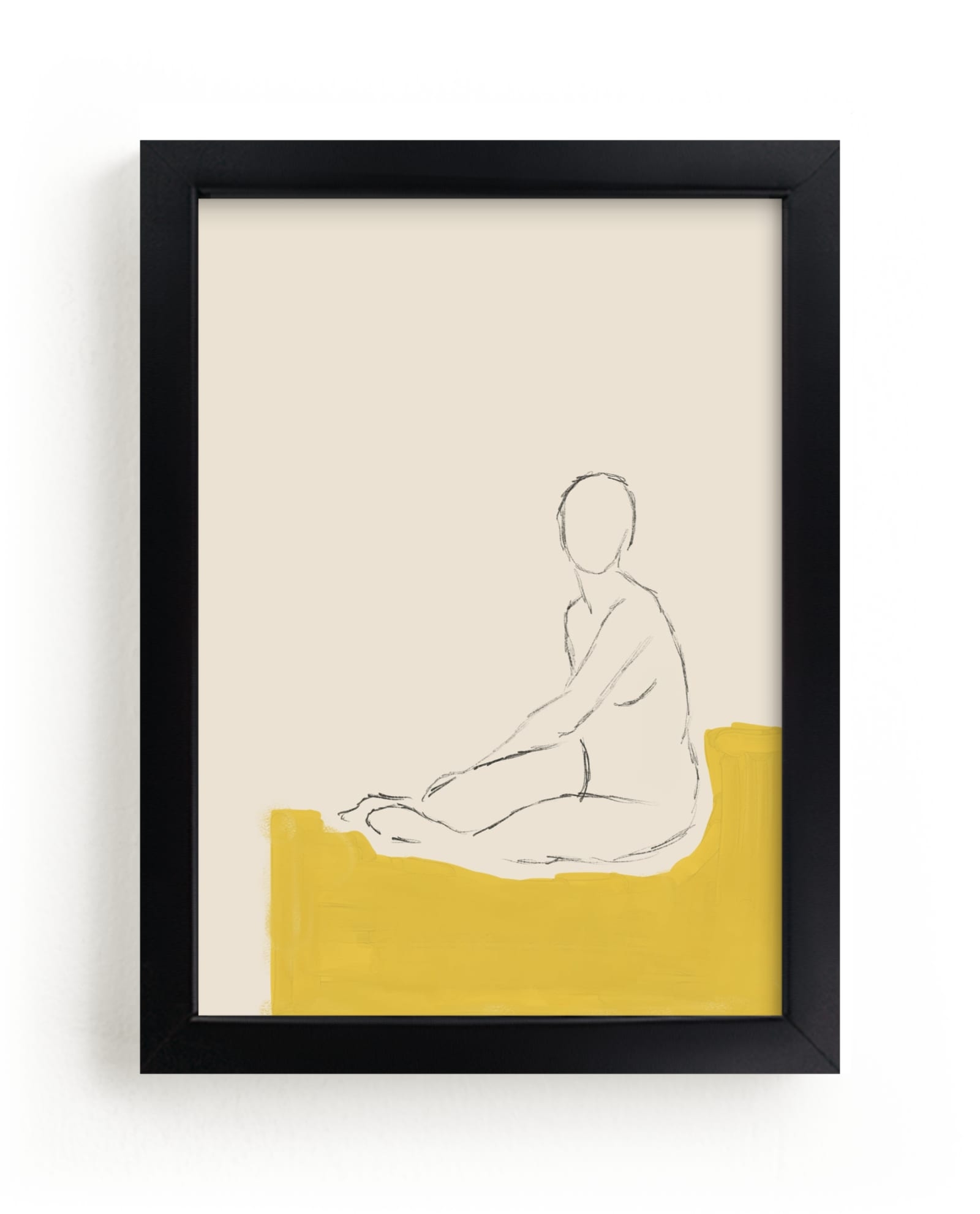 Figure On Yellow Limited Edition Fine Art Print 2 - Image 0