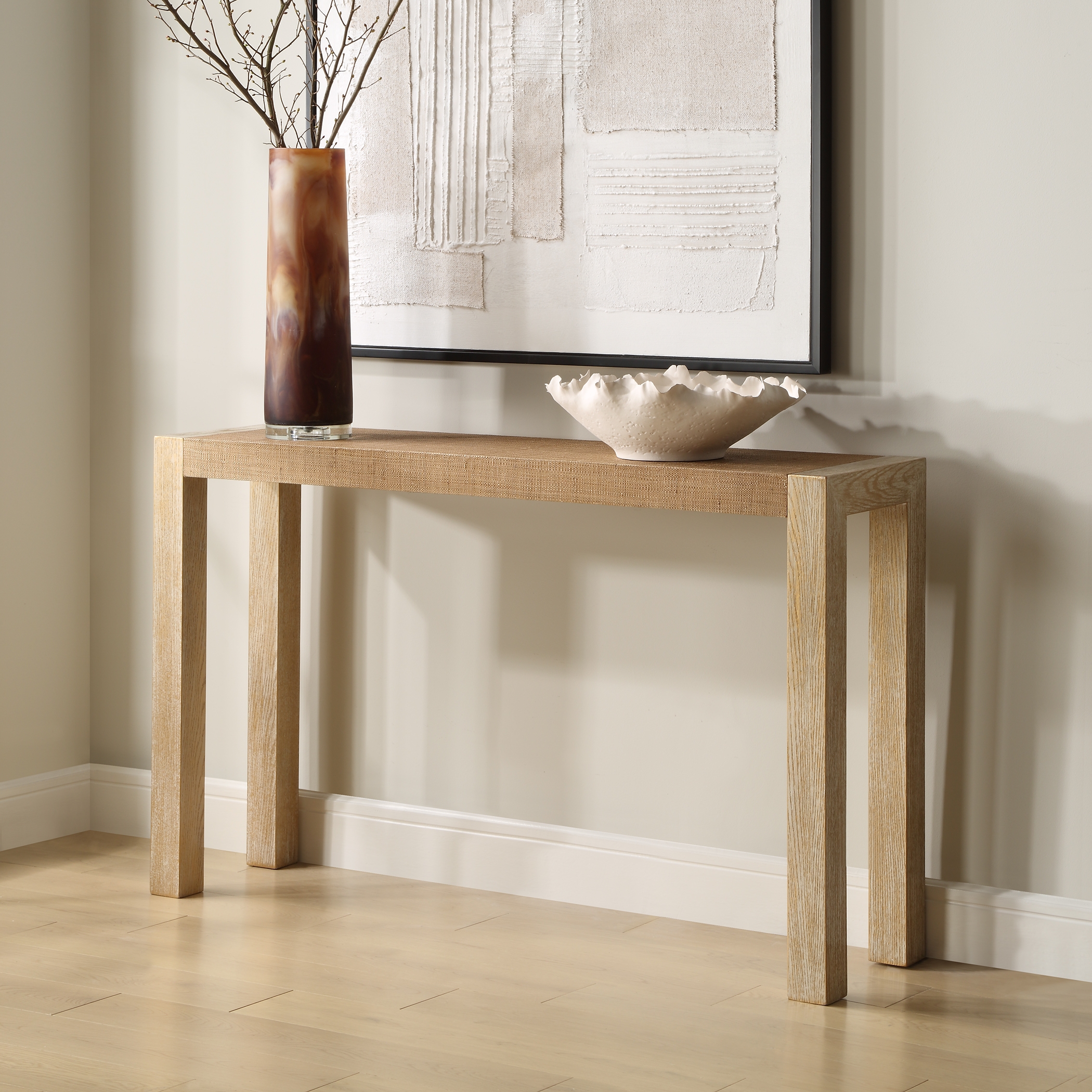 Bentley Grasscloth Console Table - Image 2