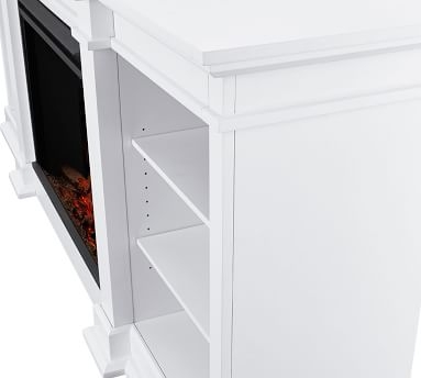 Real Flame(R) Eliot Electric Fireplace Media Cabinet, White - Image 1
