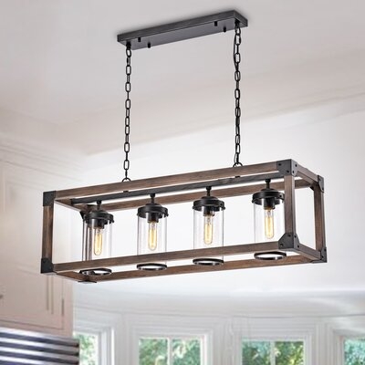 Ellenton 4 - Light Chandelier with Wrought Iron Accents - Image 0