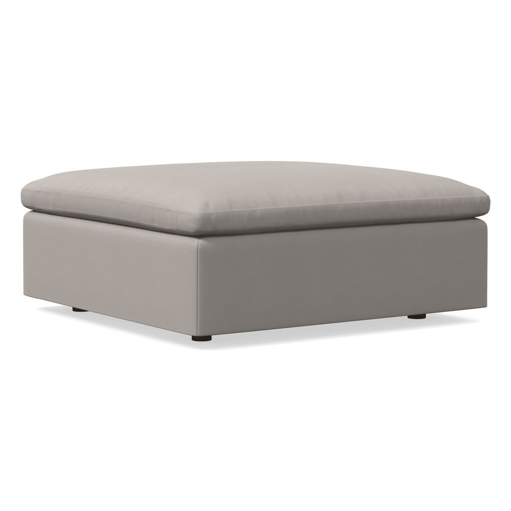Harmony Modular Ottoman, Down, Performance Velvet, Silver, Concealed Supports - Image 0