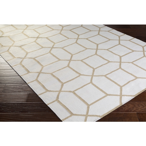 Lagoon White Indoor 9' x 13' Handmade Rug - Image 2