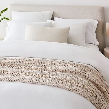 Waffle Bed Blanket, Full/Queen, White - Image 1