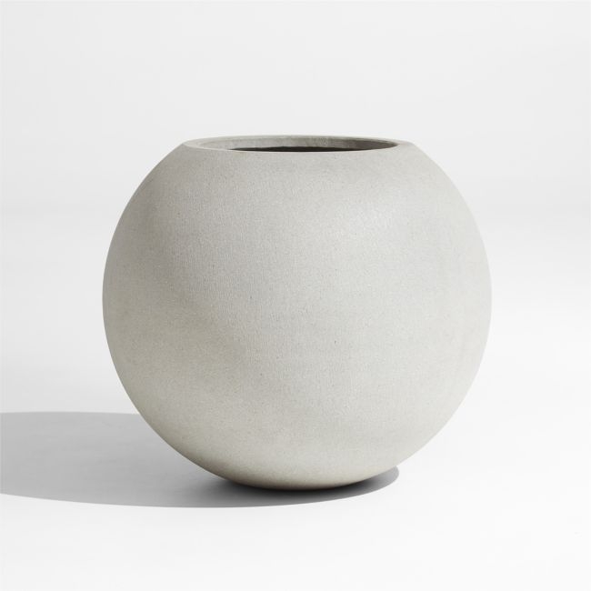 Sphere Small Light Grey Indoor/Outdoor Planter 20" - Image 0