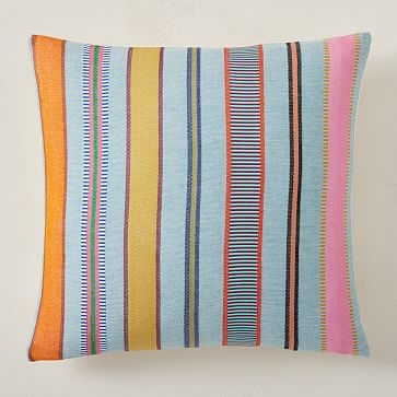 Pop Stripe Pillow Cover, 12"x21", Ocean - Image 2