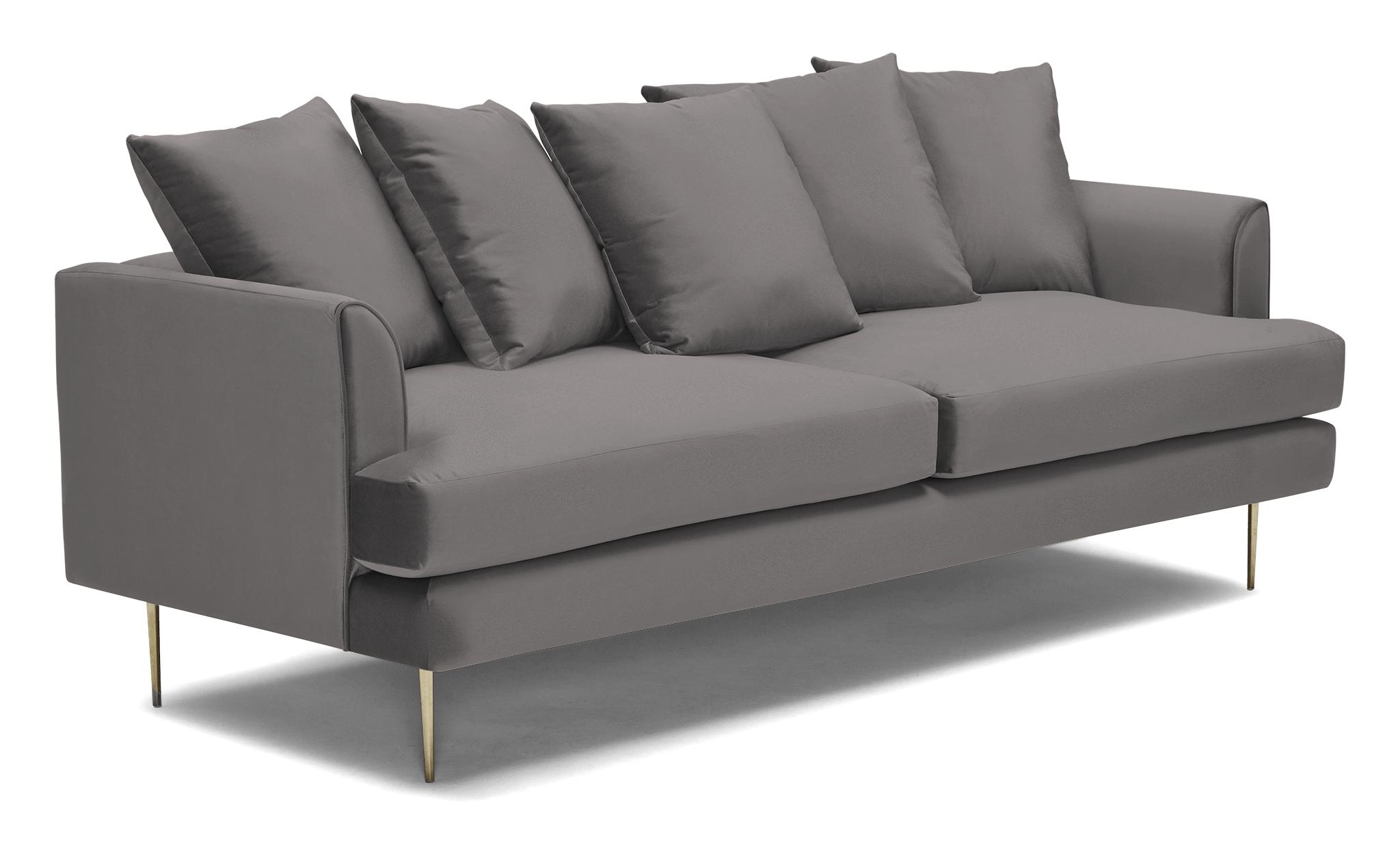 Gray Aime Mid Century Modern Sofa - Taylor Felt Grey - Image 1
