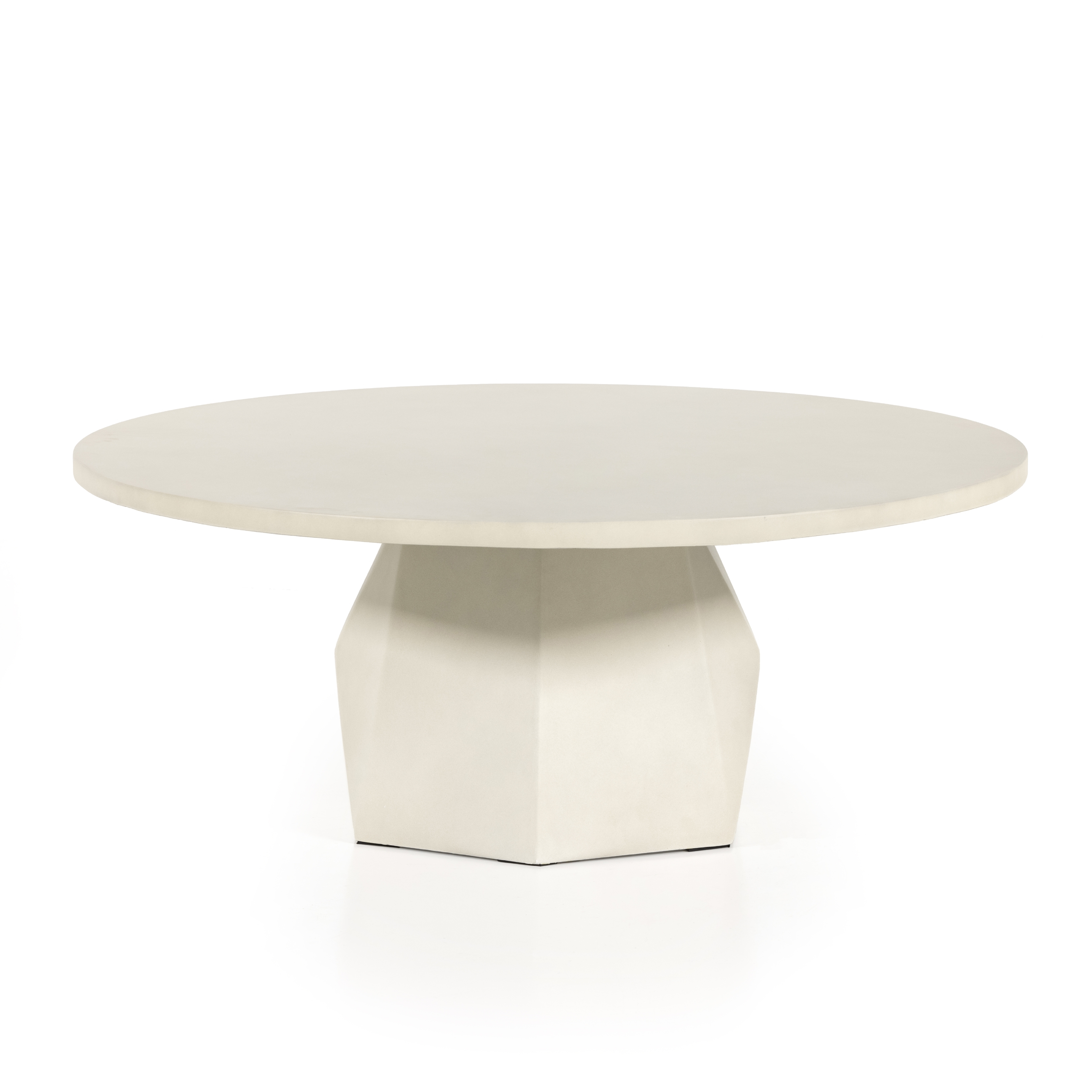 Bowman Outdoor Coffee Table-White Cncrt - Image 2