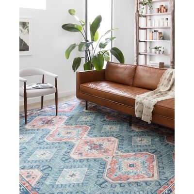 Skye Turquoise/Terracotta Area Rug - Image 0